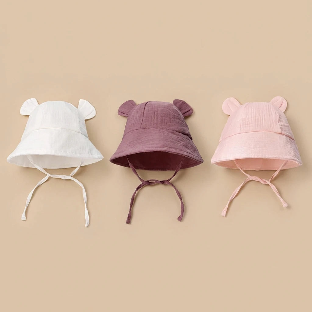 Baby Bucket Sun Hat - Rabbit-Ear Cotton Fisherman Hat - photo 4