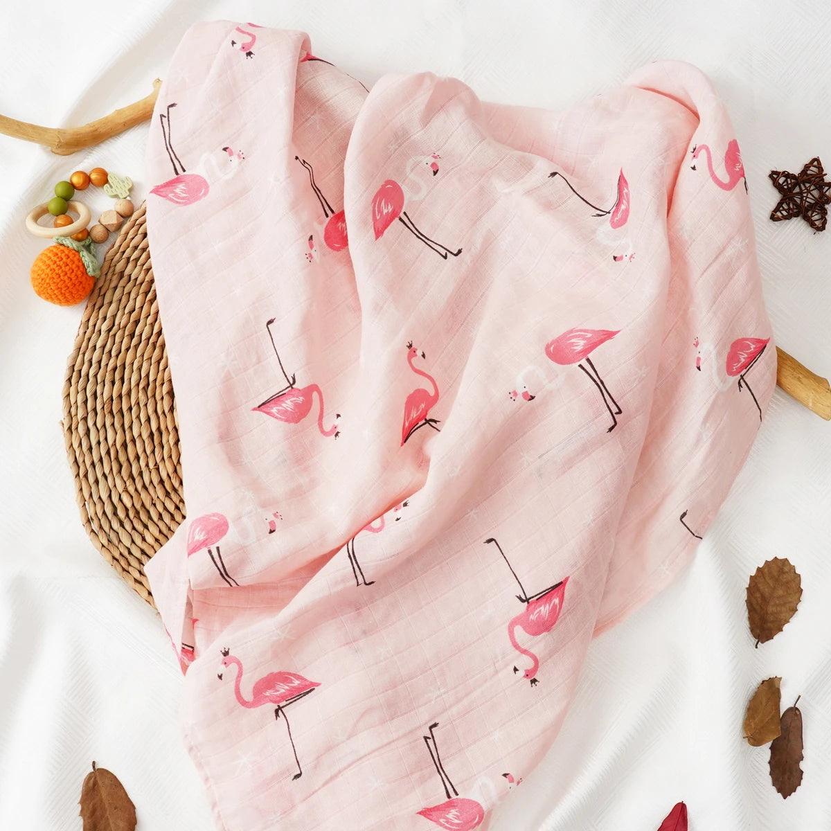 Printed Bamboo Cotton Muslin Baby Swaddle - Kindle Kids ABC - view 3