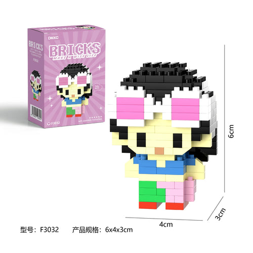 Anime Building Block Figures – Mini Brick Action Set | Kids 6–12Y
