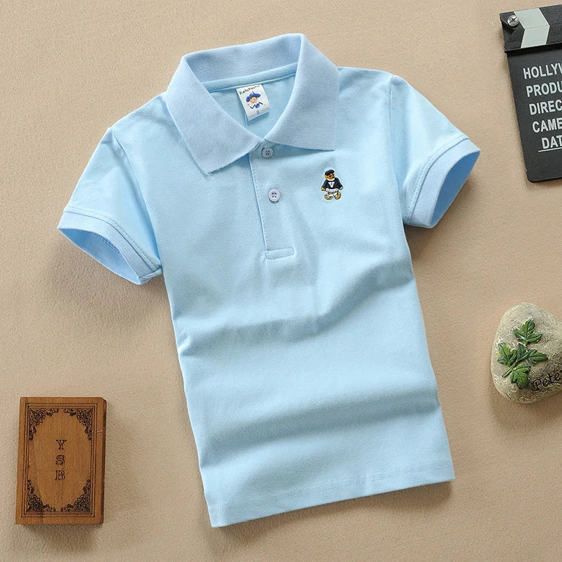 Boys Short Sleeve Polo T-Shirt 2-9Y - photo 4