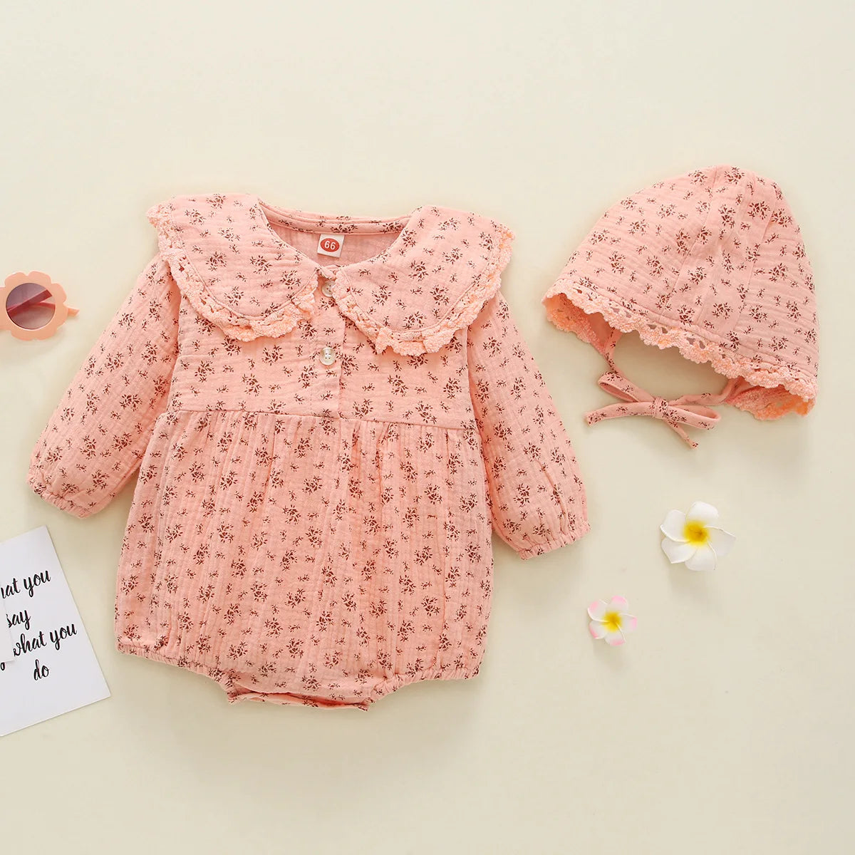 Floral Cotton Baby Romper - Kindle Kids ABC - view 5