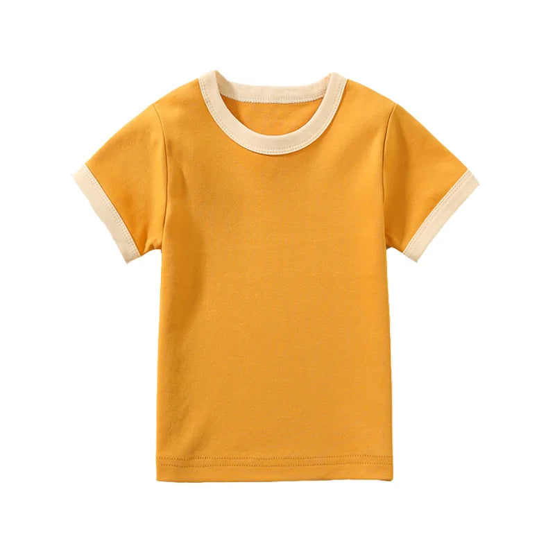 Kids 100% Cotton Color-Block T-Shirt - photo 2