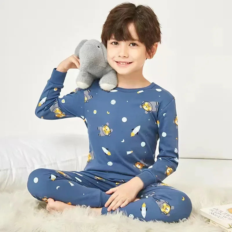 Kids Cotton Long-Sleeve Pajama Set 2-14Y - photo 14