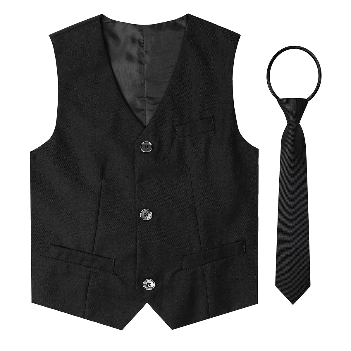 Boys Formal Vest – Single-Breasted Waistcoat for Wedding | 4–16Y - photo 9