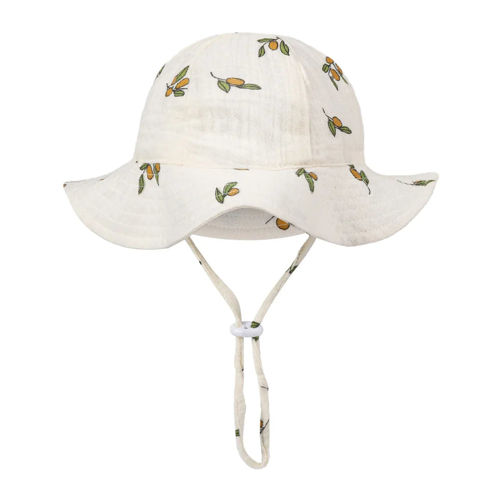baby bucket sun hat floral and solid adjustable - photo 14