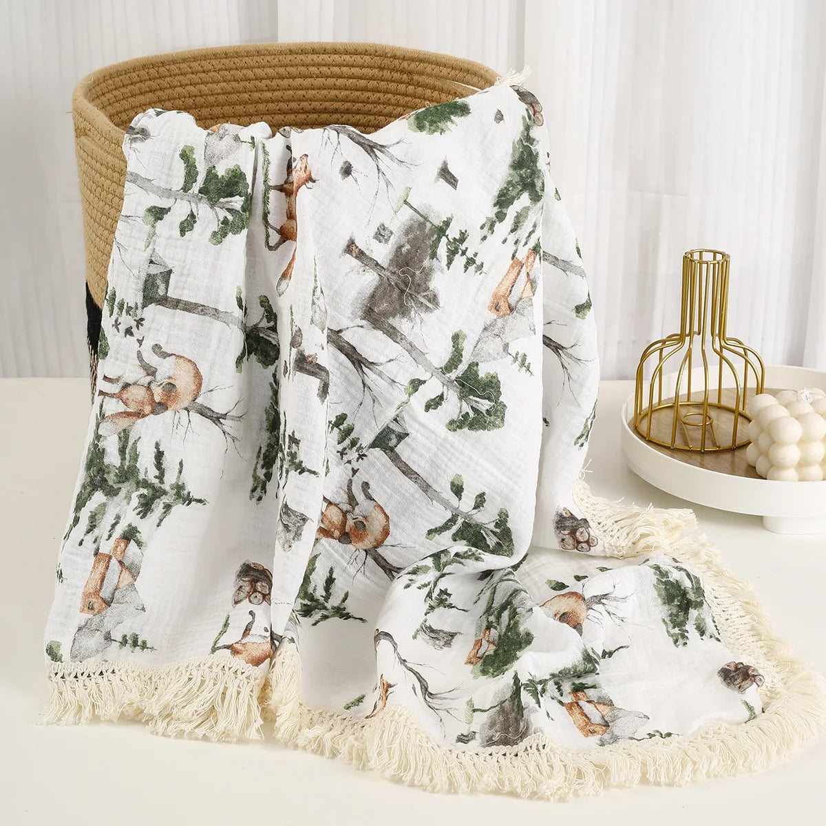 Cotton Muslin Baby Swaddle Blanket - Kindle Kids ABC - view 15