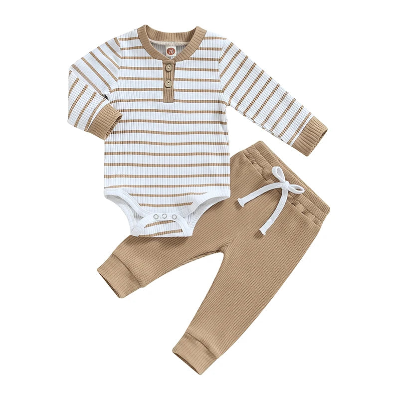 Ribbed Striped Cotton Baby Set - Kindle Kids ABC - view 8