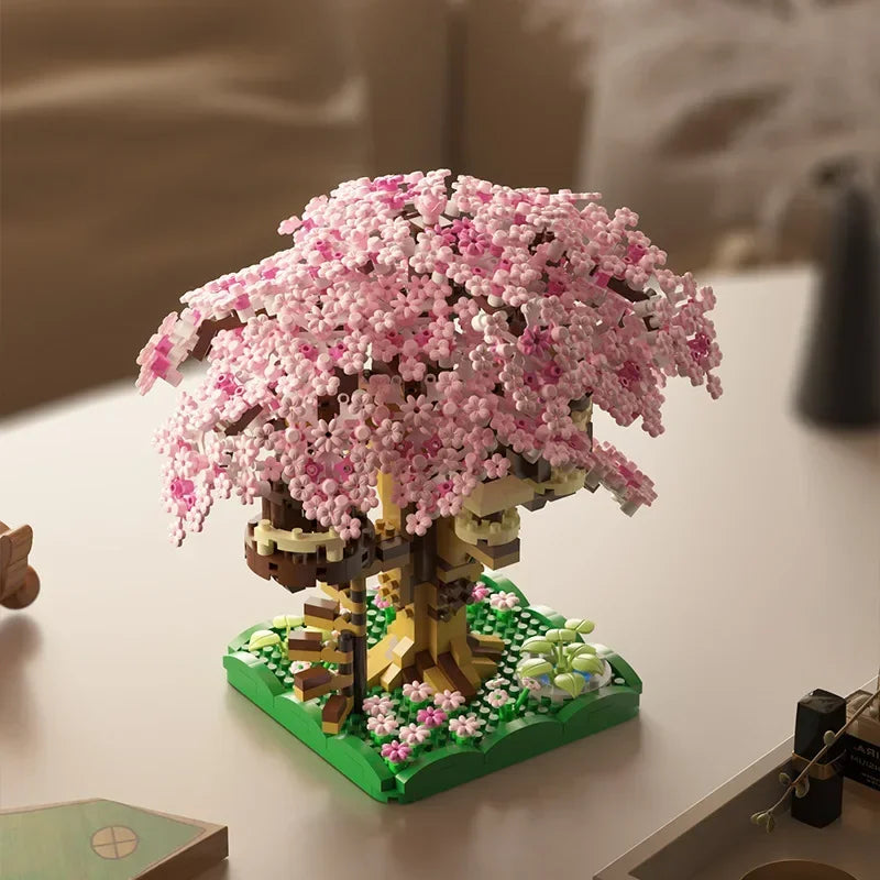 cherry blossom tree house building blocks model - photo 2