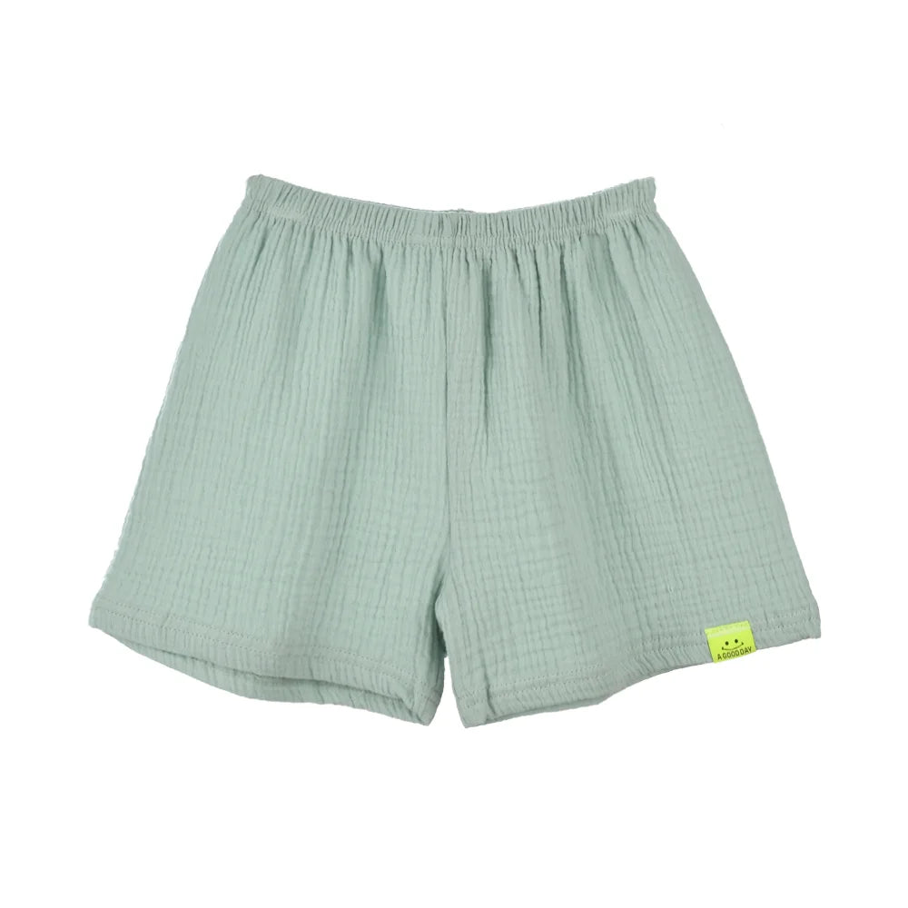 Kids Pure Cotton Beach Shorts Solid Colour Casual - photo 9