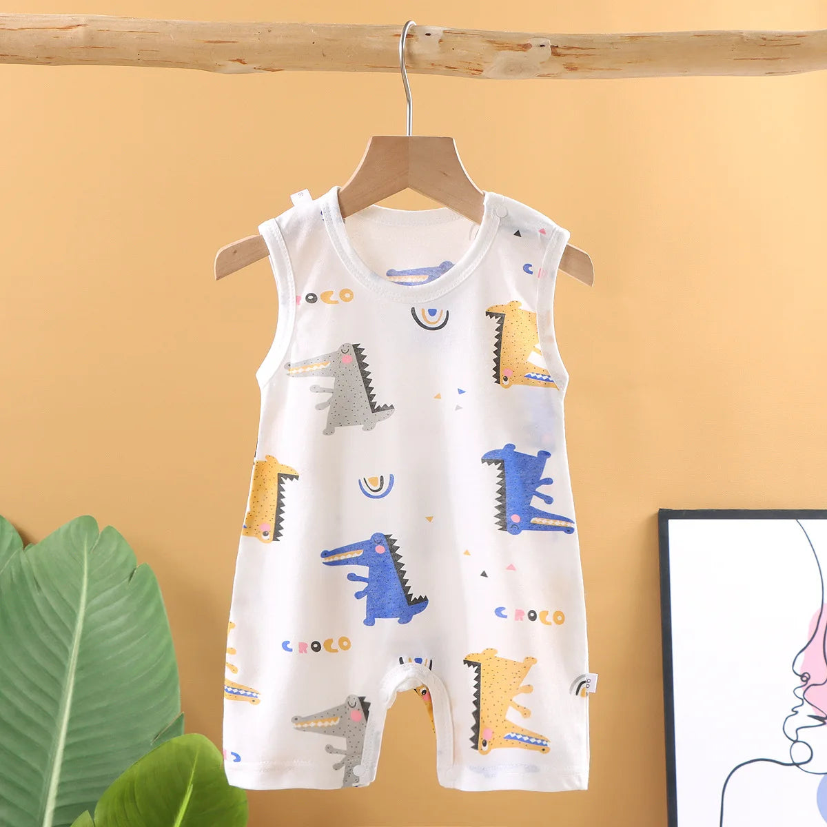 Baby Cotton Romper – Unisex Sleeveless Striped Bodysuit | 0–20 Months - photo 9