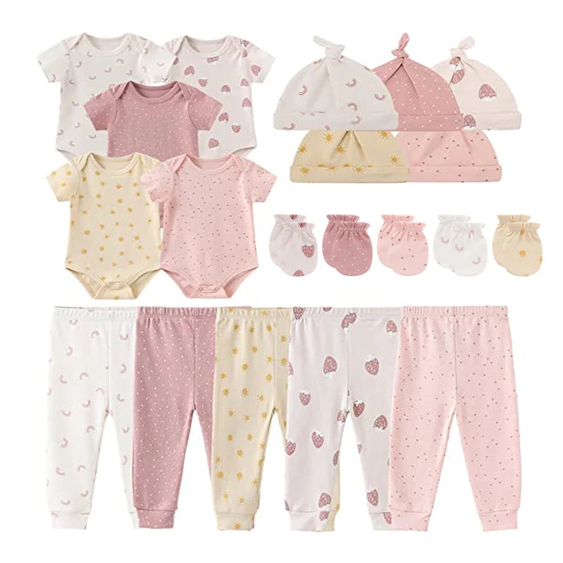 Unisex Newborn Baby Cotton Clothing Set - Kindle Kids ABC