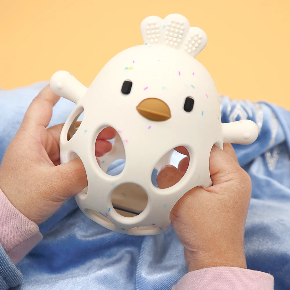 baby silicone chick teether sensory chew toy - photo 1