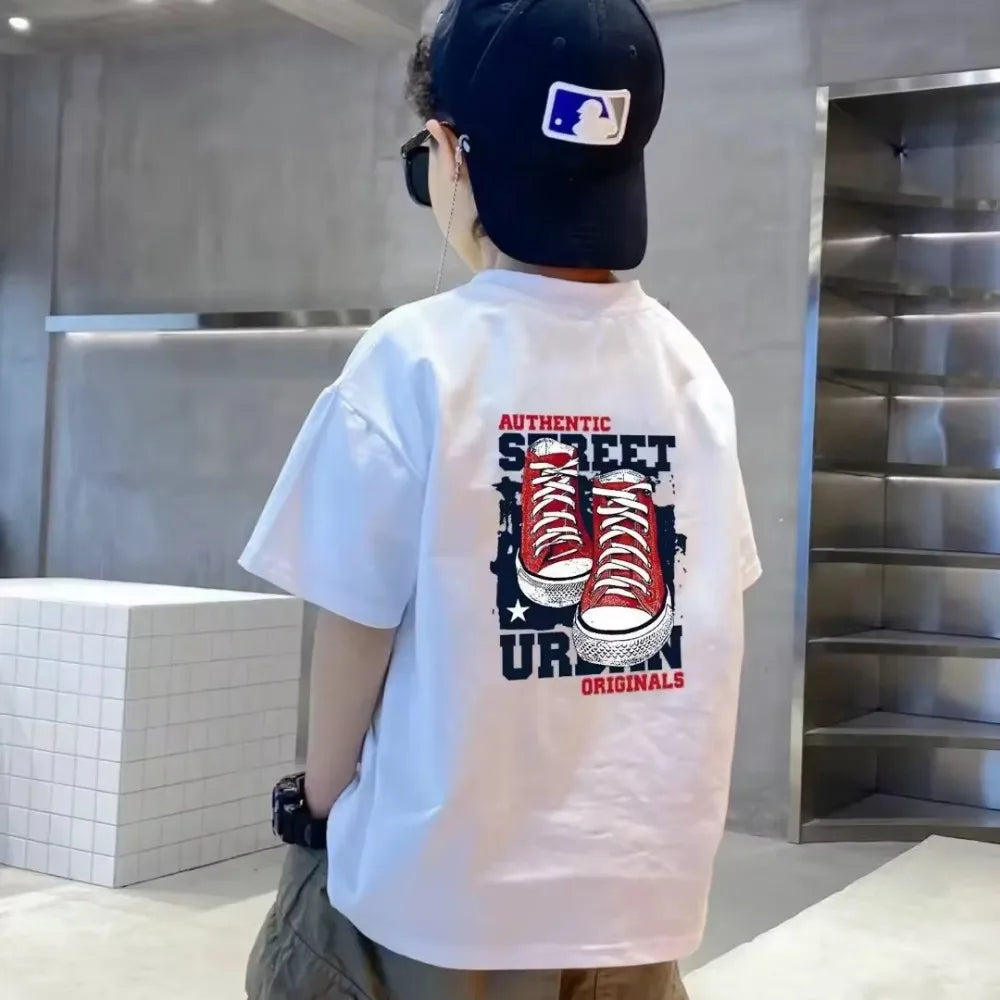 Kids Cotton Graffiti Print T-Shirt - photo 19