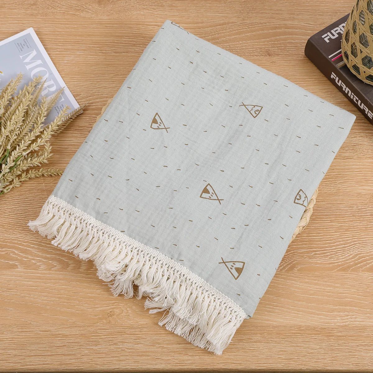 Bear Print Cotton Muslin Baby Blanket - Kindle Kids ABC - view 17