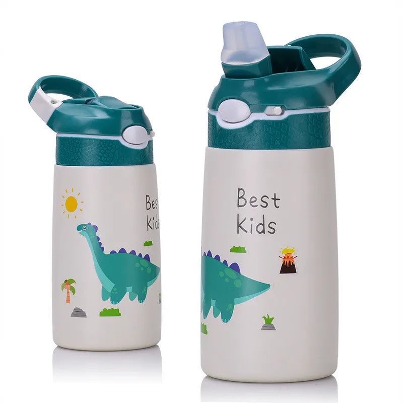 Kids Insulated Straw Water Bottle — 400ml Stainless Steel | Toddler+ - photo 7