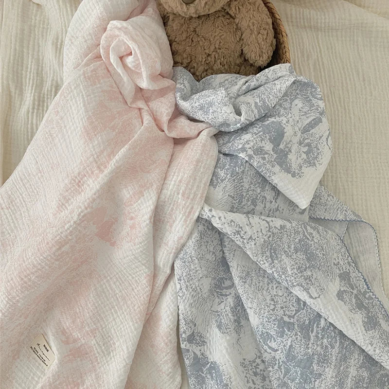 Floral Cotton Muslin Baby Swaddle Blanket - Kindle Kids ABC - view 2
