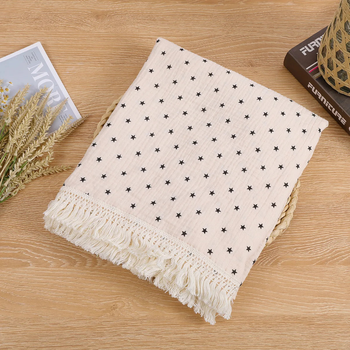 Bear Print Cotton Muslin Baby Blanket - Kindle Kids ABC - view 12