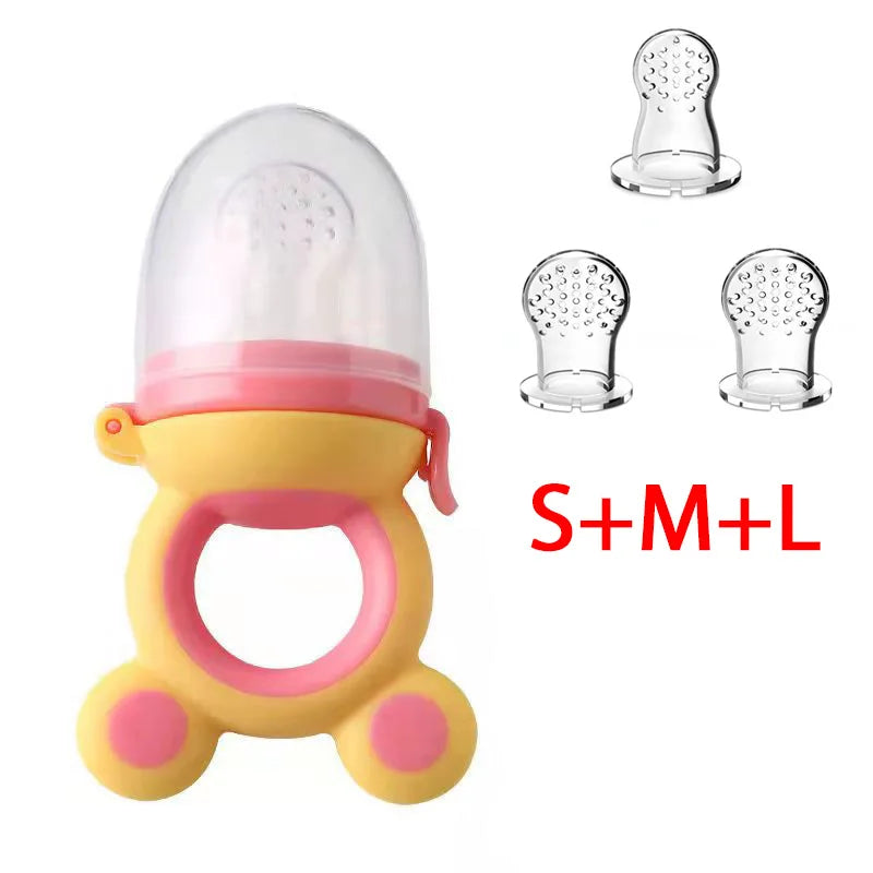 Baby Fruit Food Feeder & Silicone Teether Pacifier