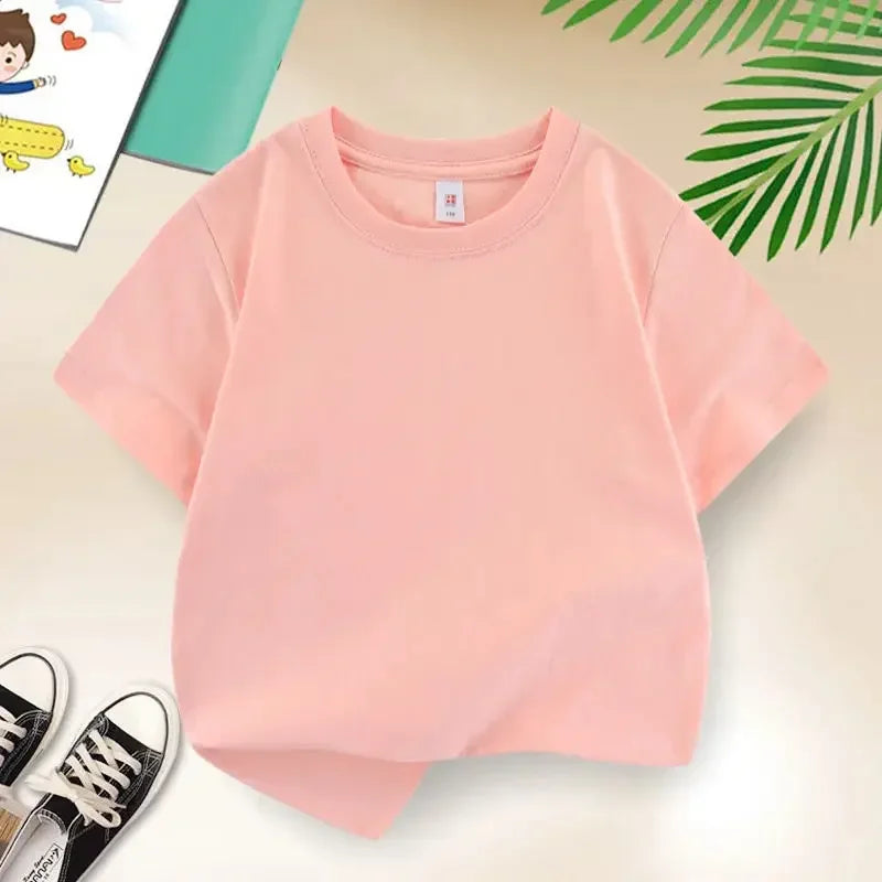 Kids Cotton Solid-Color Crew T-Shirt 3-12Y - photo 7