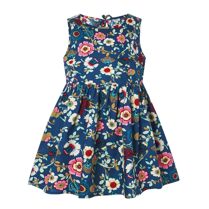 Girls Sleeveless Floral Print Sundress - photo 8