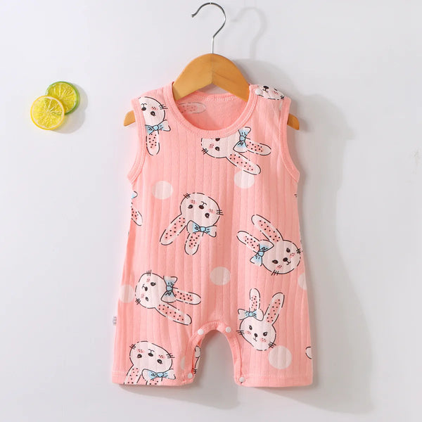 Baby Cotton Romper – Unisex Sleeveless Striped Bodysuit | 0–20 Months - photo 1