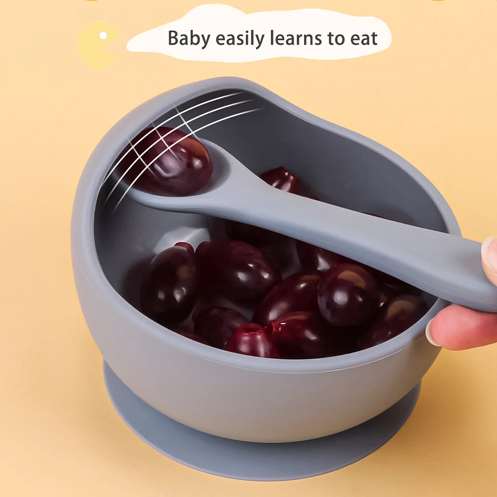 Silicone Suction Baby Bowl & Spoon — Weaning Set | 6M+ - photo 3