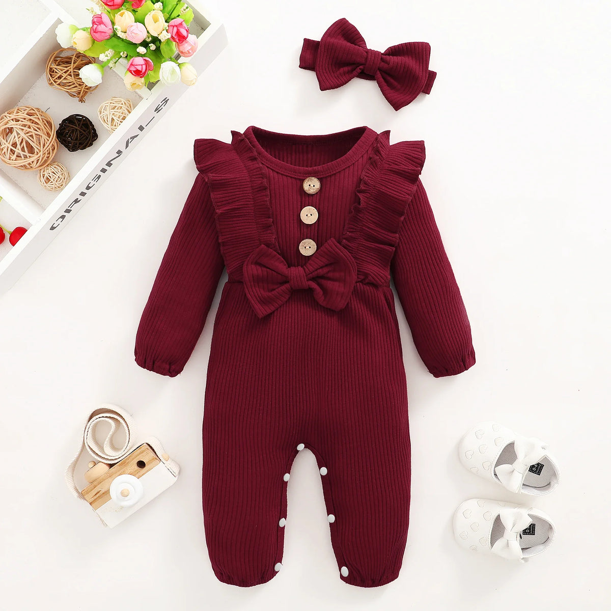 Ruffle Cotton Baby Bodysuit - Kindle Kids ABC - view 6