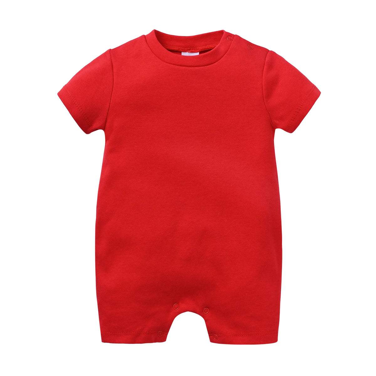 Unisex Cotton Baby Romper Bodysuit 0-12M Solid Colours Short Sleeve - photo 10