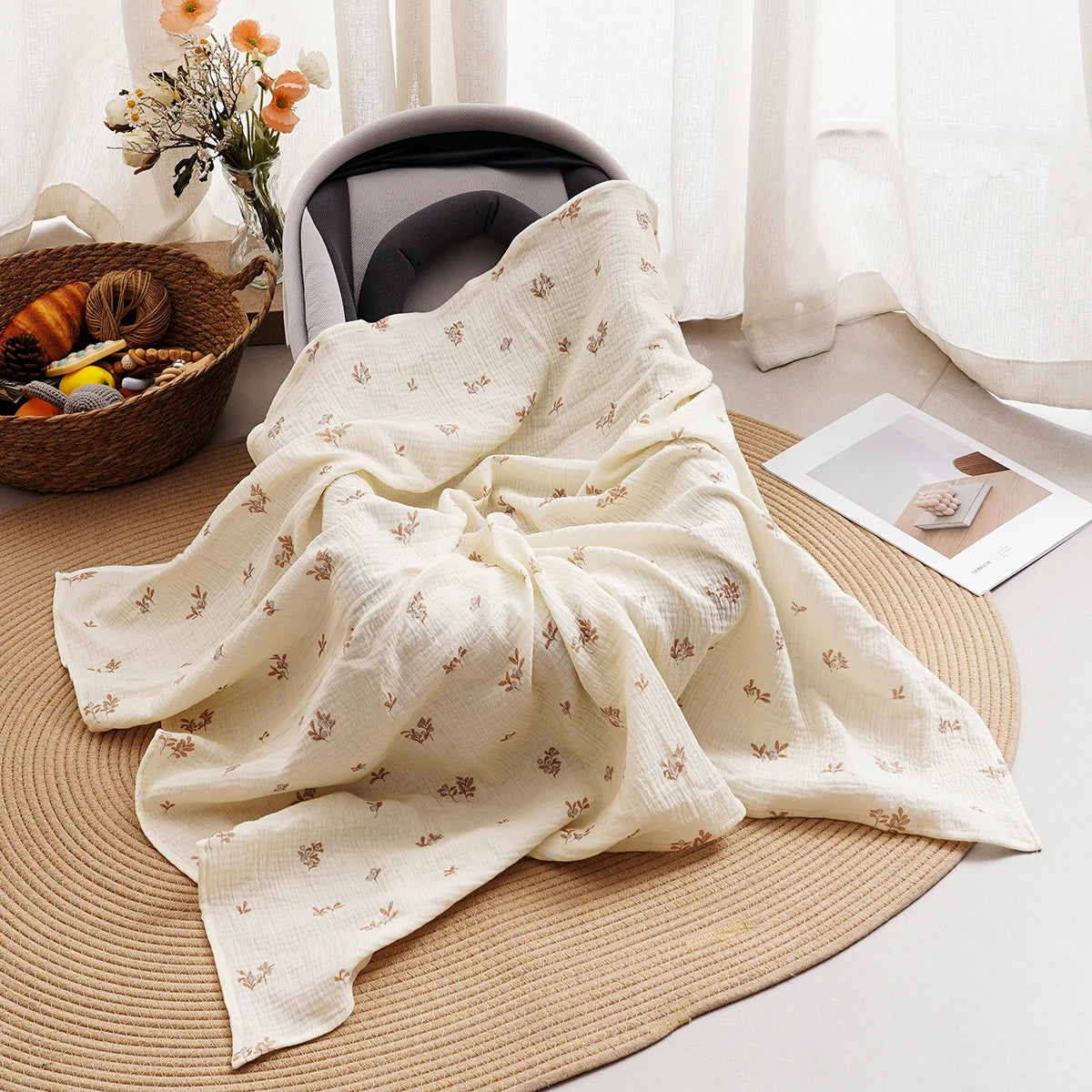 100% Cotton Muslin Baby Swaddle Wrap - Kindle Kids ABC - view 13