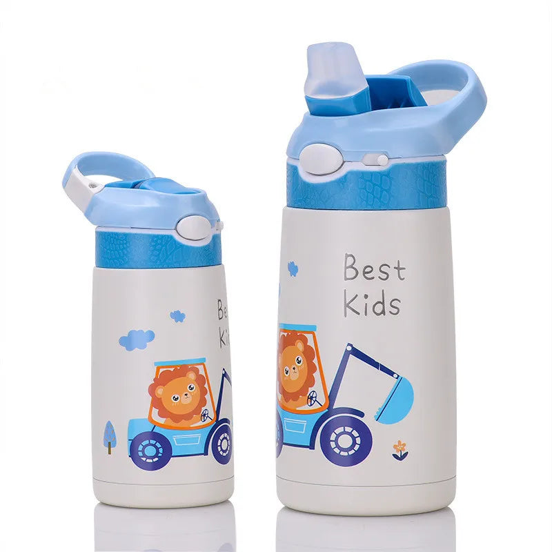 Kids Insulated Straw Water Bottle — 400ml Stainless Steel | Toddler+ - photo 9
