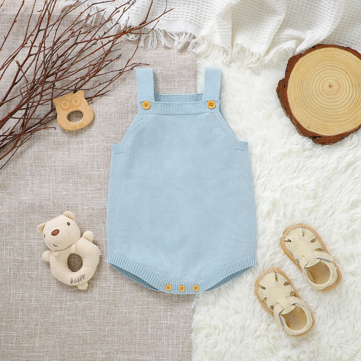 Knit Cotton Baby Bodysuit - Kindle Kids ABC