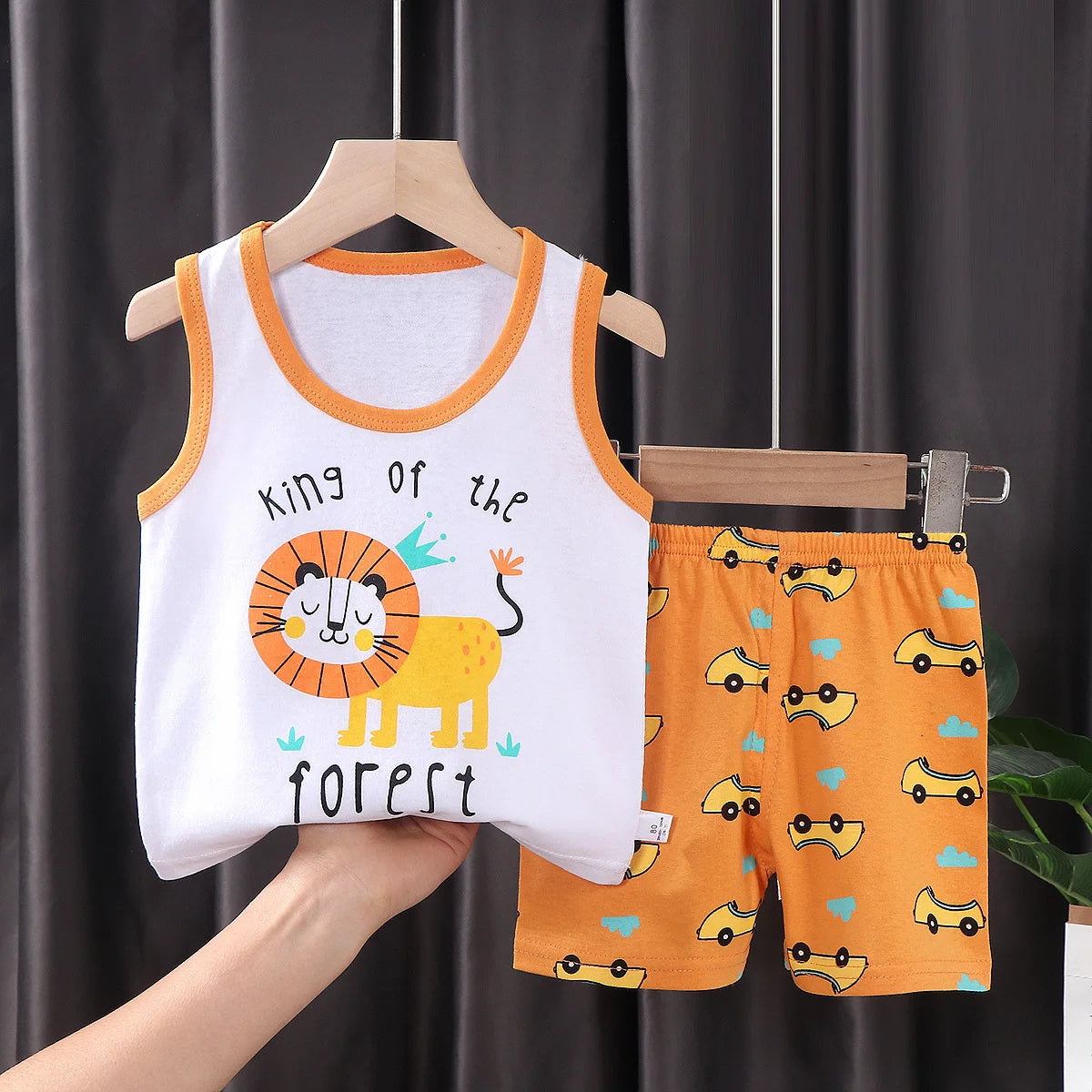 Kids Summer Sleeveless Set – Cotton Vest & Shorts 2pc | 9M–8Y - photo 12