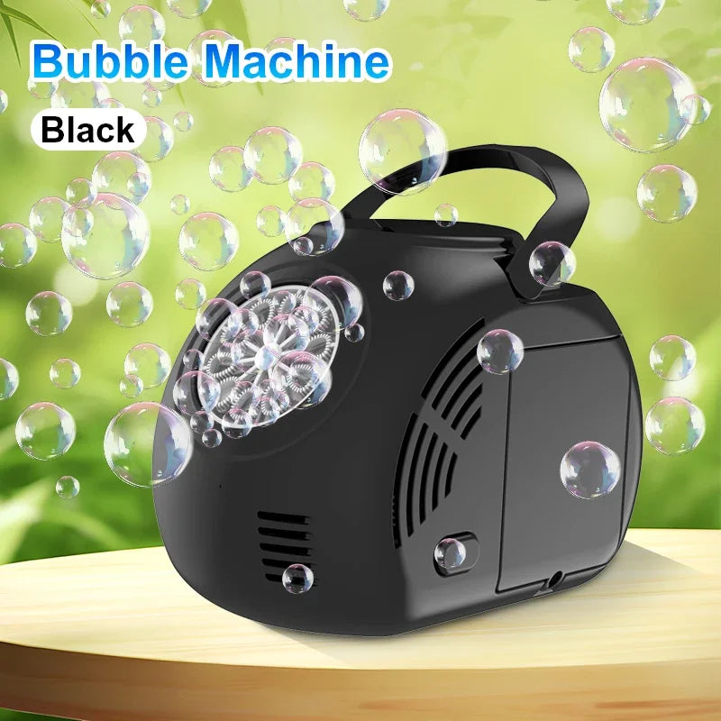 Handheld electric bubble blower machine toy for kids parties and outdoor play