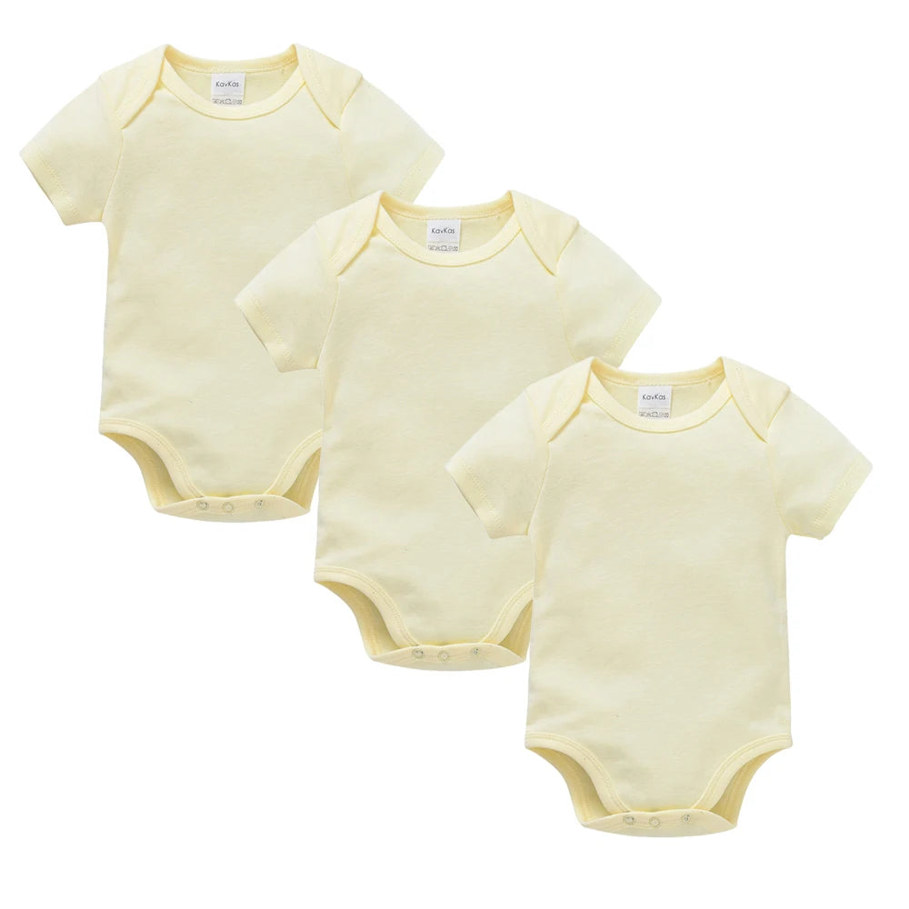 Soft cotton newborn bodysuit, short sleeve — Kindle Kids ABC