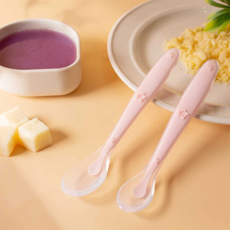 Baby Silicone Spoon Set — 2-Piece Soft Training Spoons (Star Design) - photo 16