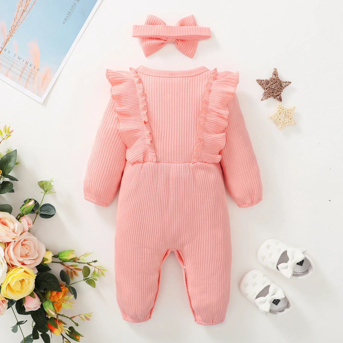 Ruffle Cotton Baby Bodysuit - Kindle Kids ABC - view 5