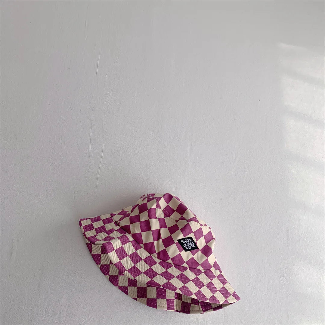 Kids Checkerboard Bucket Hat - Soft Cotton Sun Hat - photo 8