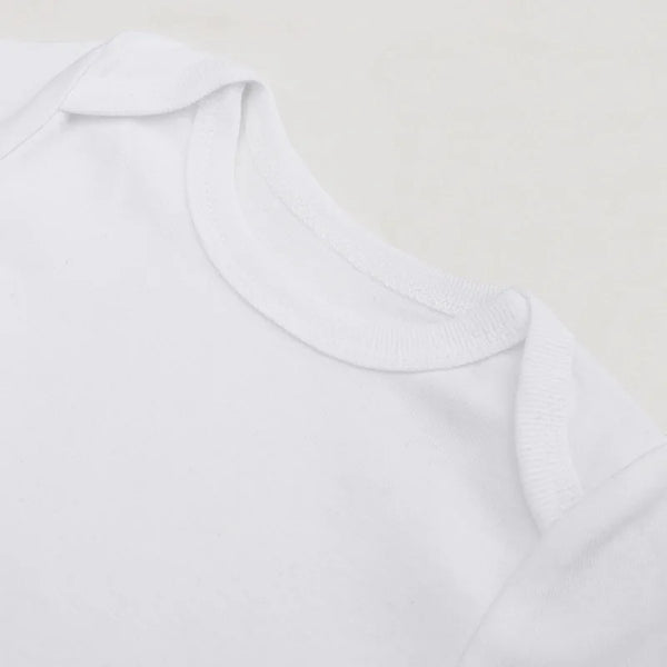 Baby 100% cotton white bodysuit multipack long sleeve