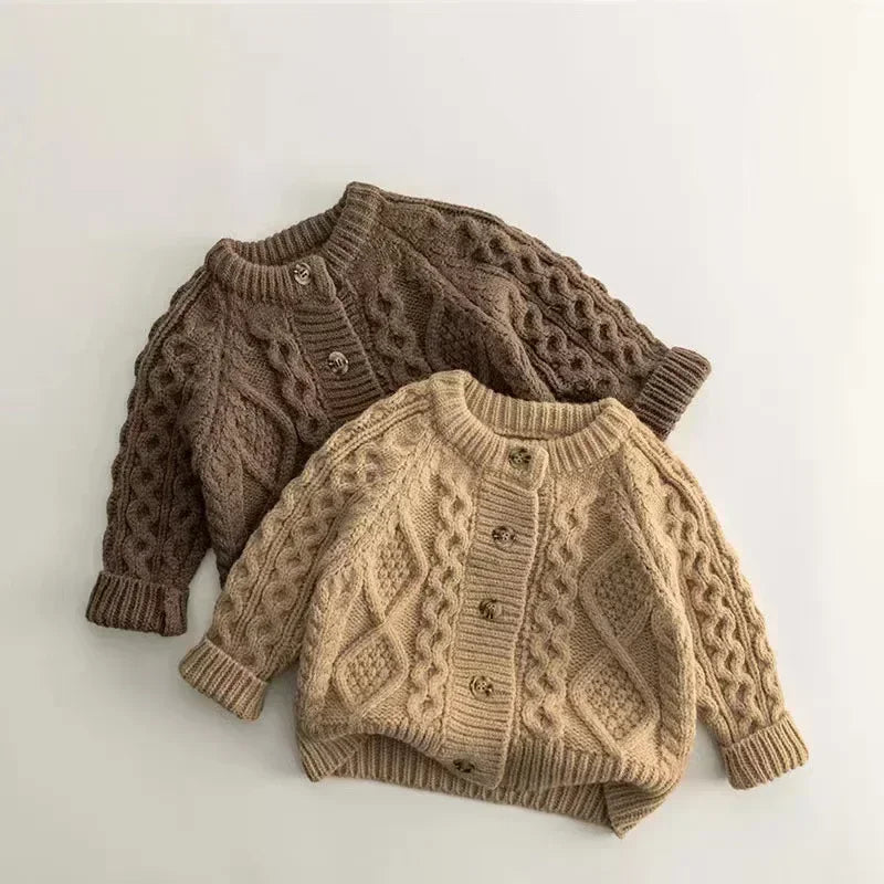 Kids Cable-Knit Cardigan — Buttoned Sweater Jacket | 9M–12Y - photo 1