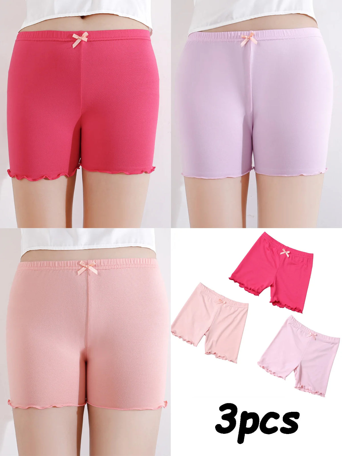 Girls Modal Under-Shorts 3-Pack Anti-Chafe Safety - photo 6