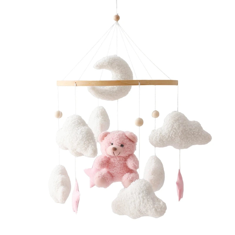 Wooden Crib Mobile - Felt Bear Nursery Mobile with Bell - photo 27