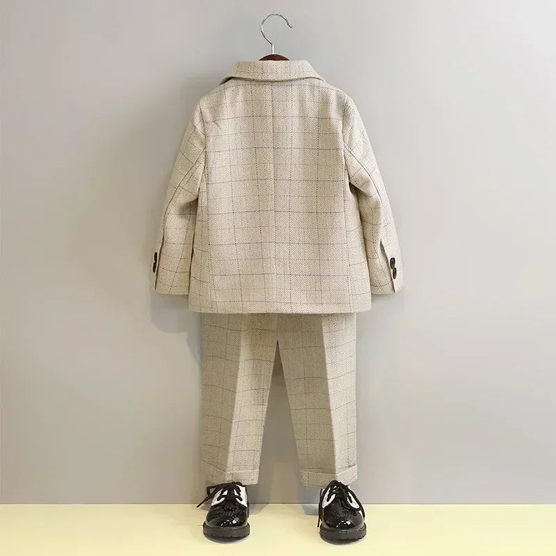 Boys Plaid Blazer Set 2-12Y — Birthday Wedding Performance Formal - photo 5