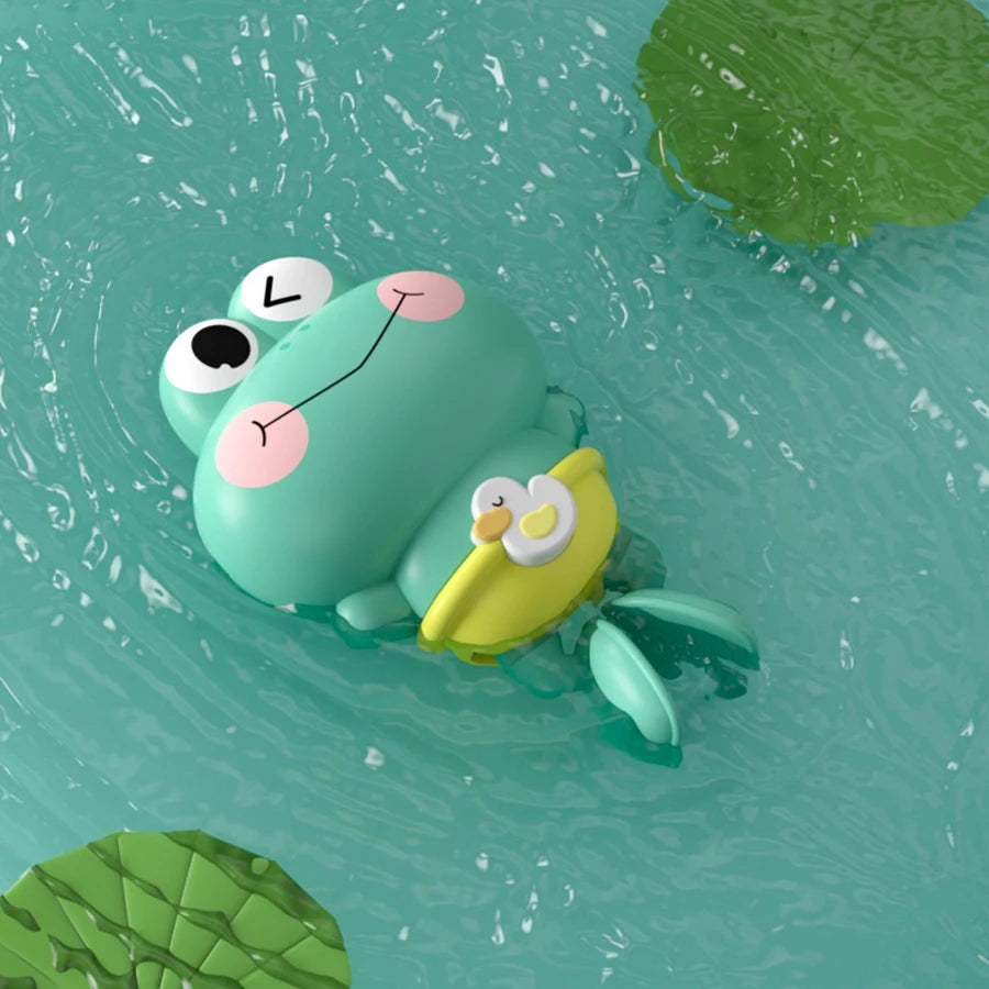 Wind-Up Swimming Frog Bath Toy — Clockwork Water Toy | 1-6Y - photo 8