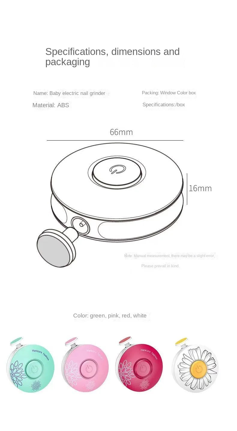Electric Baby Nail Trimmer – Safe & Quiet Nail File for Newborns & Toddlers