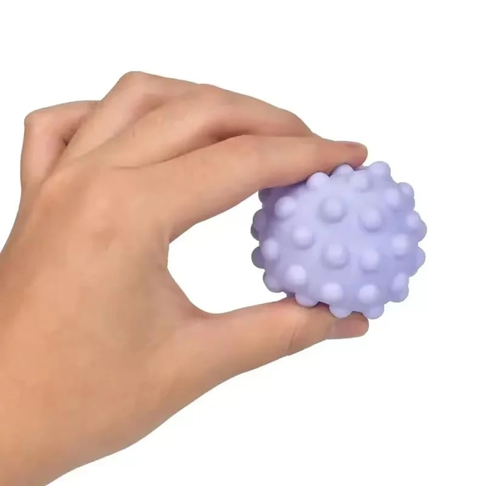 Six-piece textured sensory balls soft baby toy set