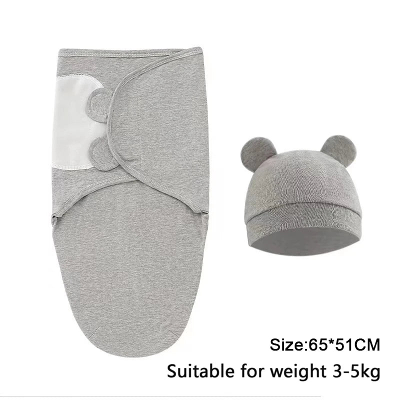 Cotton Baby Swaddle Wrap & Hat Set - Kindle Kids ABC - view 2