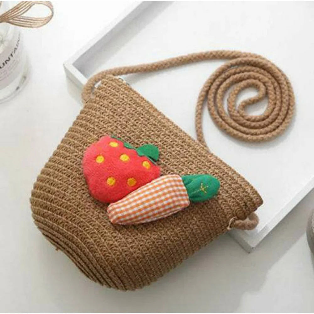 Girls' Straw Crossbody Bag - Kindle Kids ABC - view 3