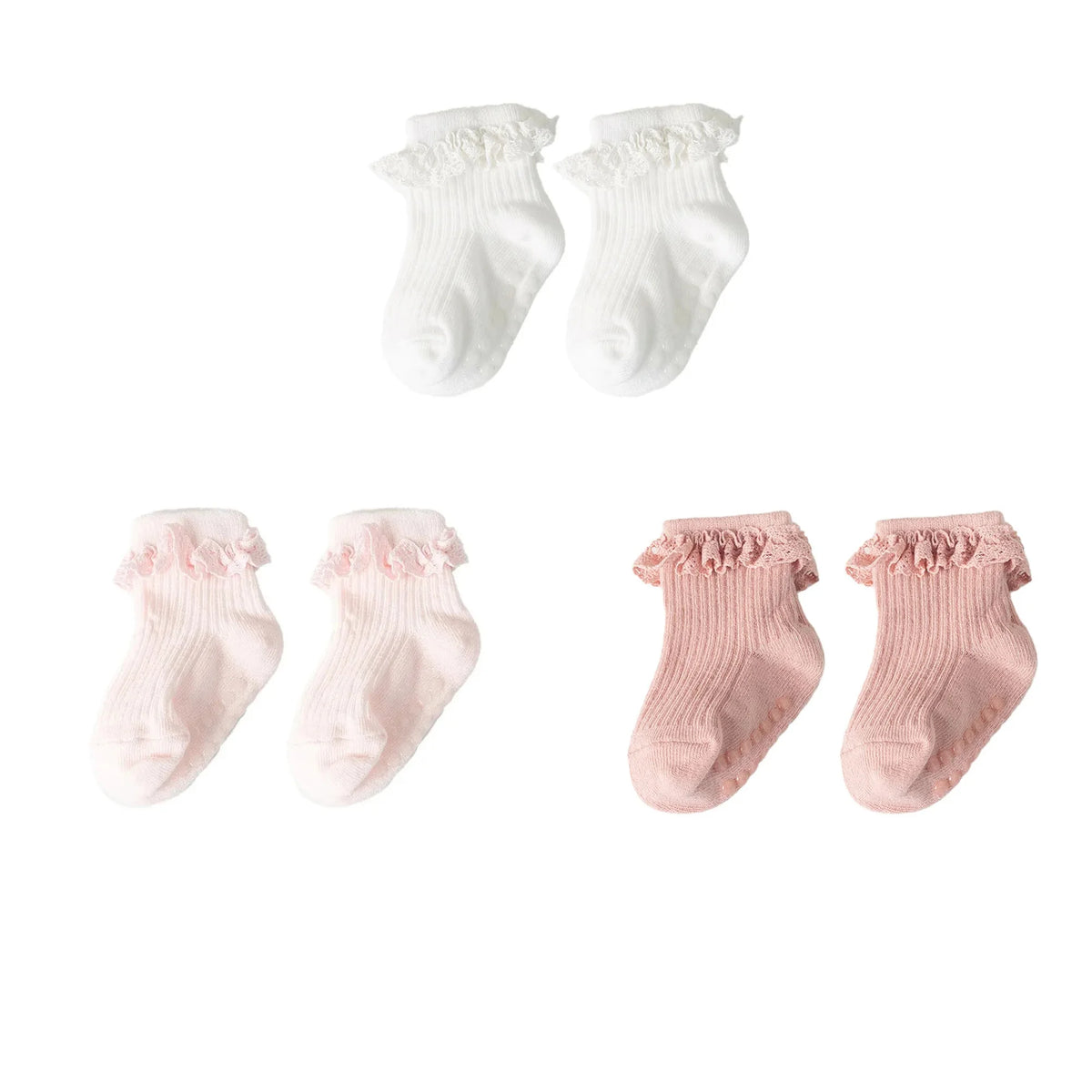 Cotton Lace Toddler Girl Socks - Kindle Kids ABC - view 6