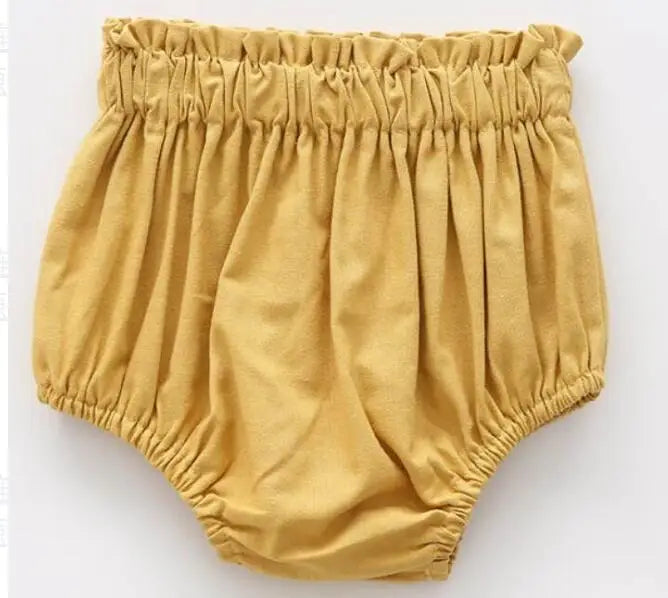 Baby Girl Linen Ruffle Top & Bloomer Set – Summer 2-Piece | 3M–3Y - photo 15