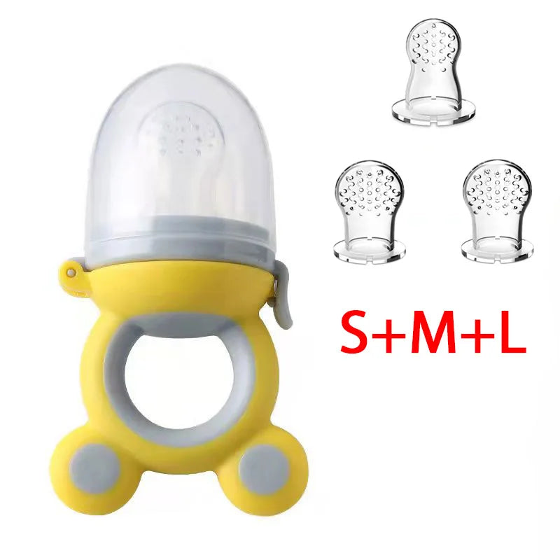 Baby Fruit Food Feeder & Silicone Teether Pacifier